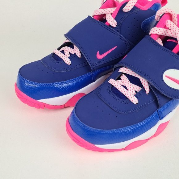 Nike Air Mission Blue Pink Basketball  Shoes Athletic Leather - Picture 11 of 12